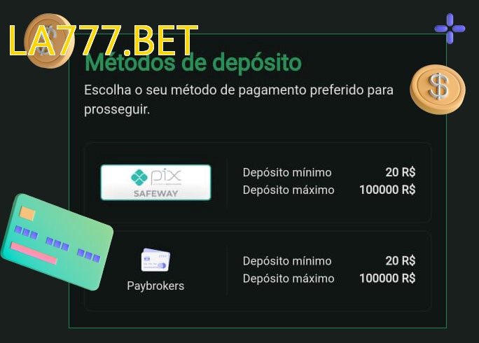 O cassino LA777.BETbet oferece uma grande variedade de métodos de pagamento